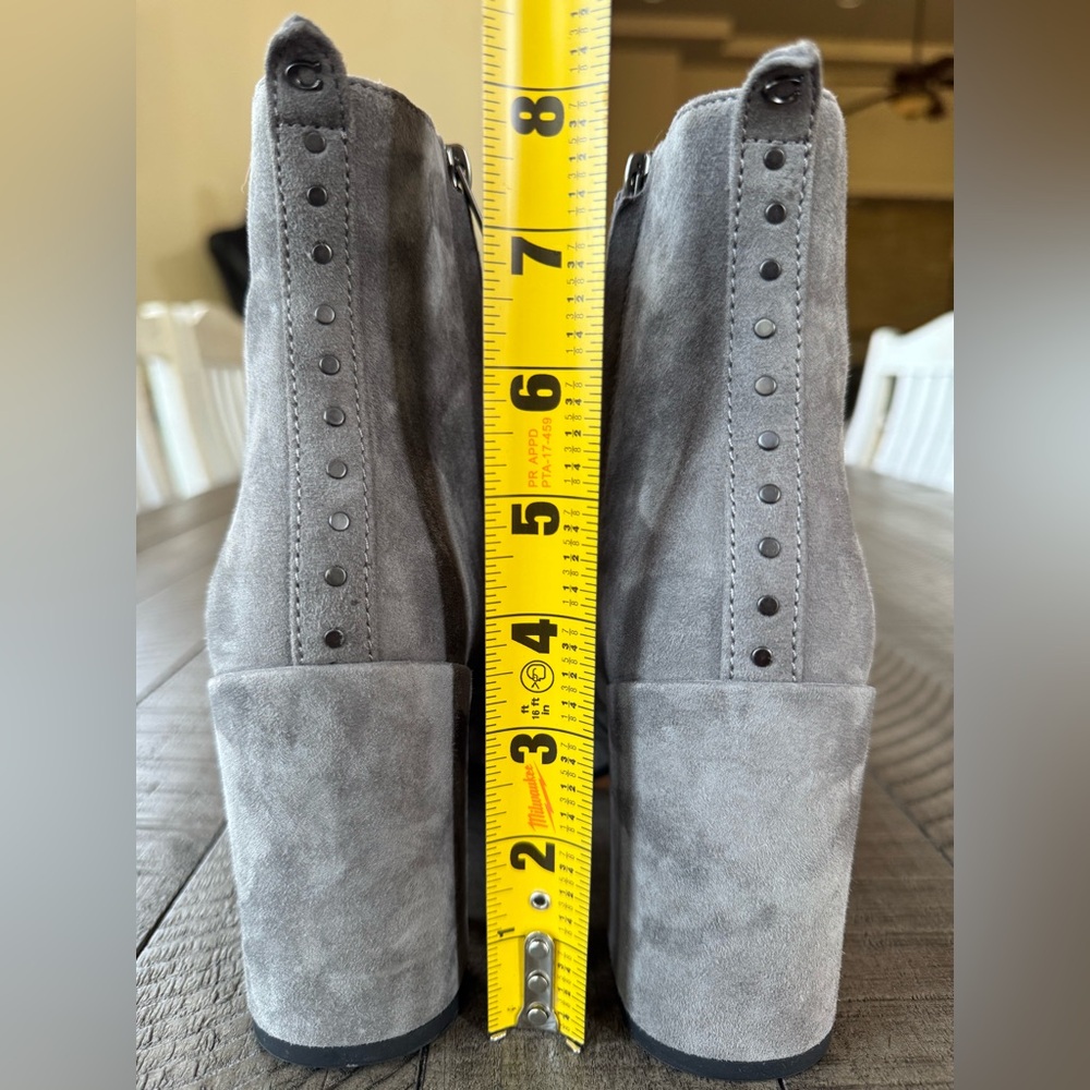 Coach Farrah Booty Heather Grey - Suede Heeled Boots Women’s Size 8B (NWOT) - Picture 12 of 12